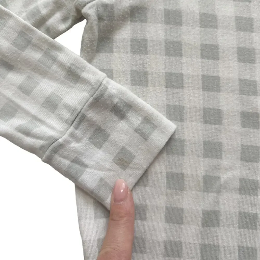 Childhoods Gray Gingham Rib Knit Set Size 3T